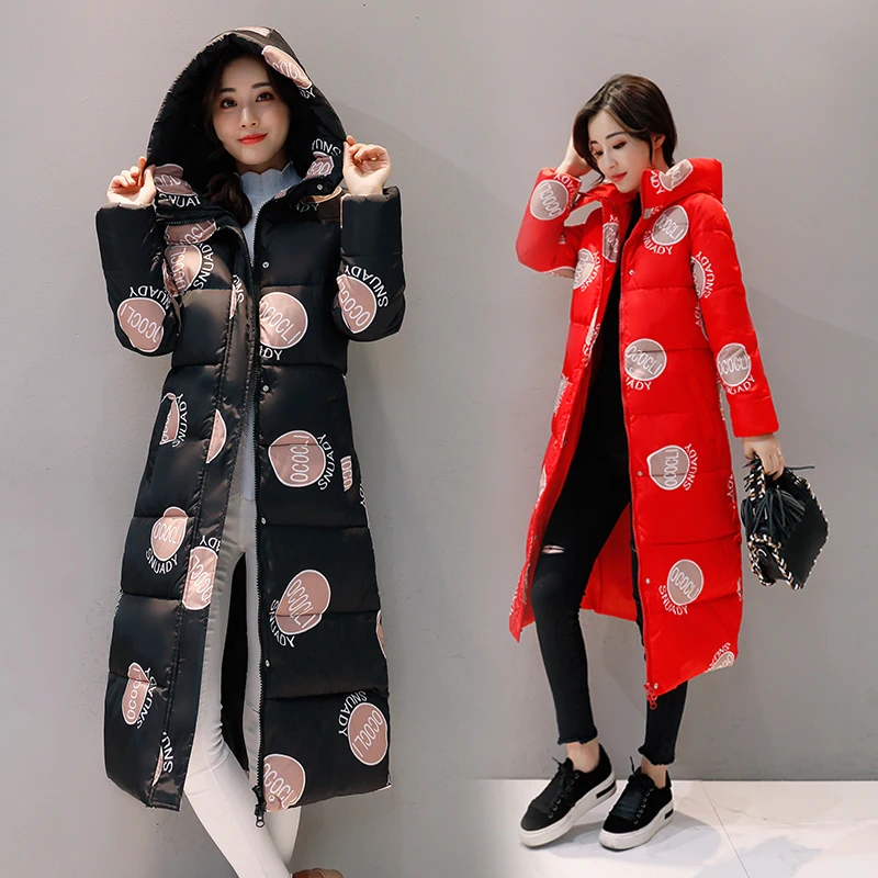 Зимнее пальто для женщин с хлопковой подкладкой одежда длинного размера плюс