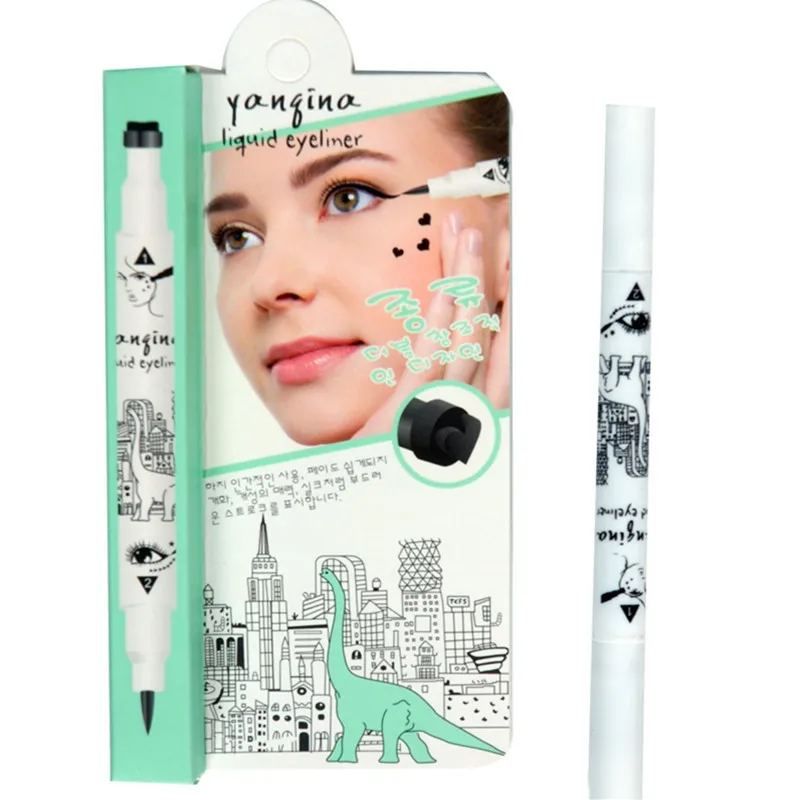 

Beauty black eyeliner stamp double-headed waterproof non-smudged dotted star eyeliner stamp