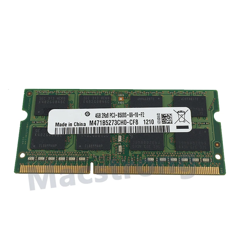 Оригинальный новый телефон 4 Гб 1 5 в DDR3 1066 МГц для MacBook Pro A1278 A1286 ОЗУ PC3-8500S A1297 модуль