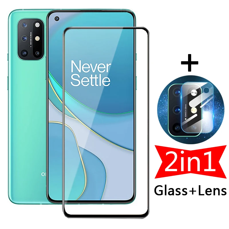 

2 in 1 Full Screen Tempered Protective Glass on for Oneplus 8T One Plus 8 T Oneplus8 t Oneplus8t 1+8t Camera Lens Protector Film