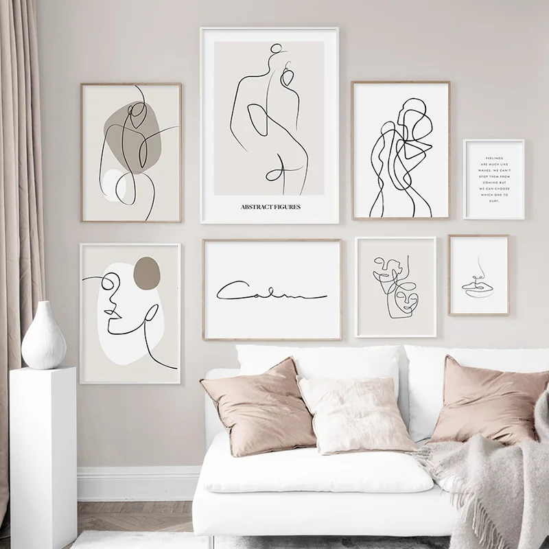 Абстрактное искусство листы для рисования плакат лицо женщина тело холст