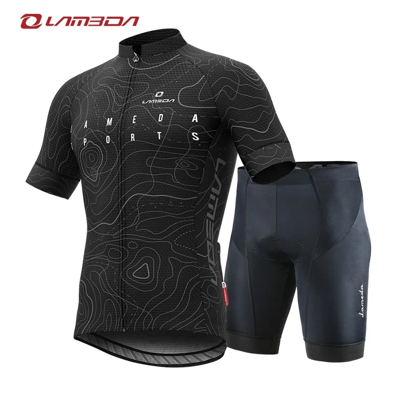 

LAMBDA Summer Cycling Dress Short Sleeve Men's and Women's Speed Dry Breathable Mountain Road Cycling Dress is equipped