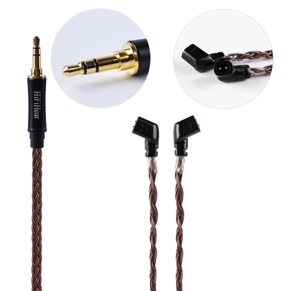 3.5QDC Горячее предложение! Распродажа! HiFiHear 16 Core посеребренный кабель 2,5/3,5 мм сбалансированный кабель для ZS10 PRO AS10 C10 C16 V90 V80 BA5 BLON BL-03 - Цвет: 3.5QDC