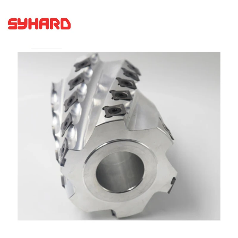 安い 軽切削木材可逆-螺旋羽根sprialプレーニングカッターヘッドアルミ合金かんなヘリカッターヘッド