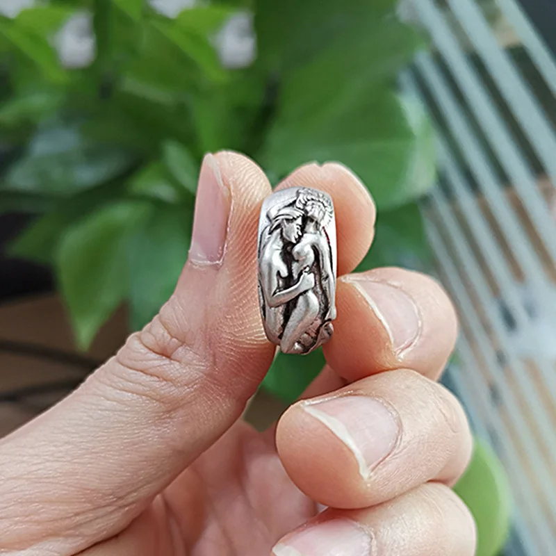 

Real Pure 925 Sterling Silver Nudity Rings Adjustable Opening Type For Women and Men Fine Jewelry