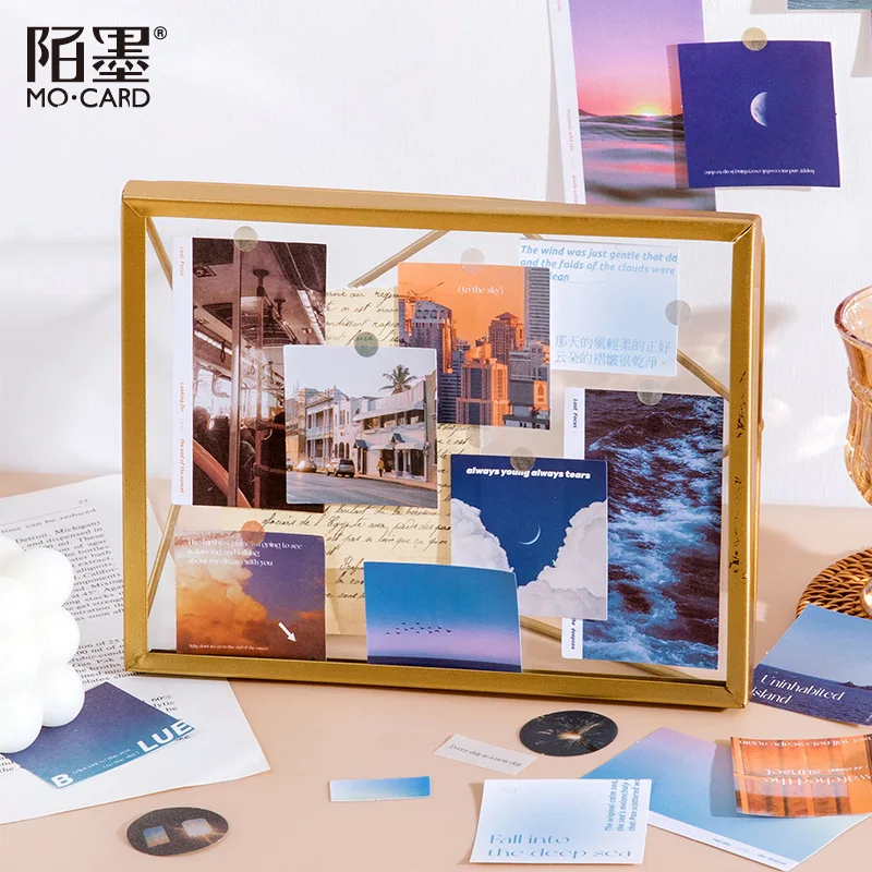 15 листов/уп Фотофон в стиле Фэнтези канцелярские наклейки эстетическое пейзаж