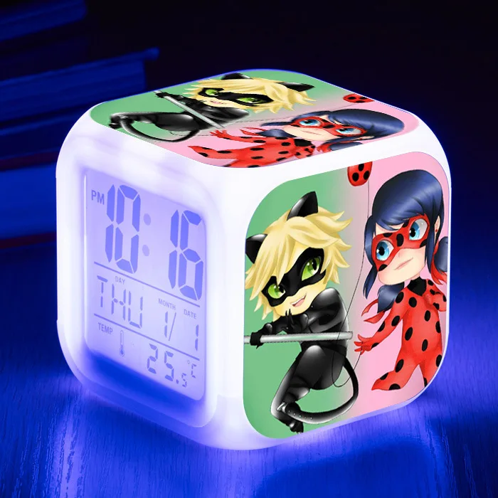 15 Girls Boys Toy Kids Alarm Clock wekker digital Alarm clock Animation Alarm clock wake up light reveil table reloj despertador - Цвет: 15