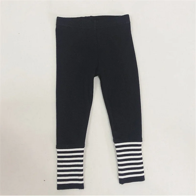 WLG осенние брюки для девочек Полосатые Детские платья детские повседневные