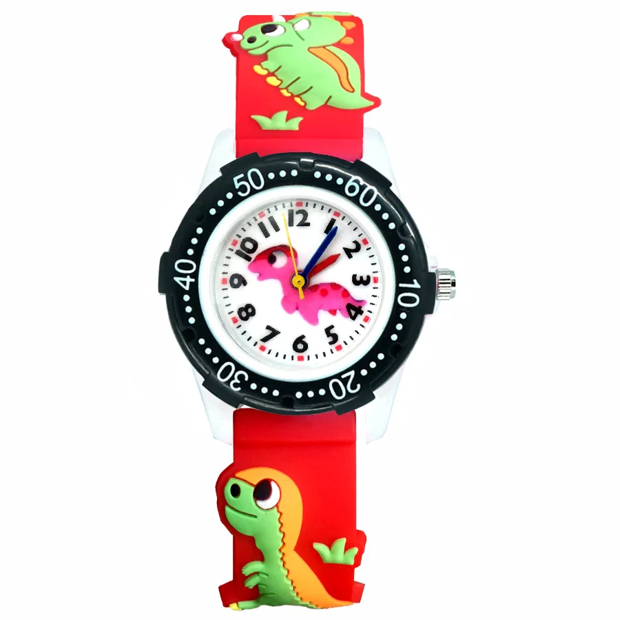 

Fashion Cartoon Cute Dinosaur Sea Turtle Style Children Kids Student Girls Boys Quartz 3D Silicone Wrist Watches JR04