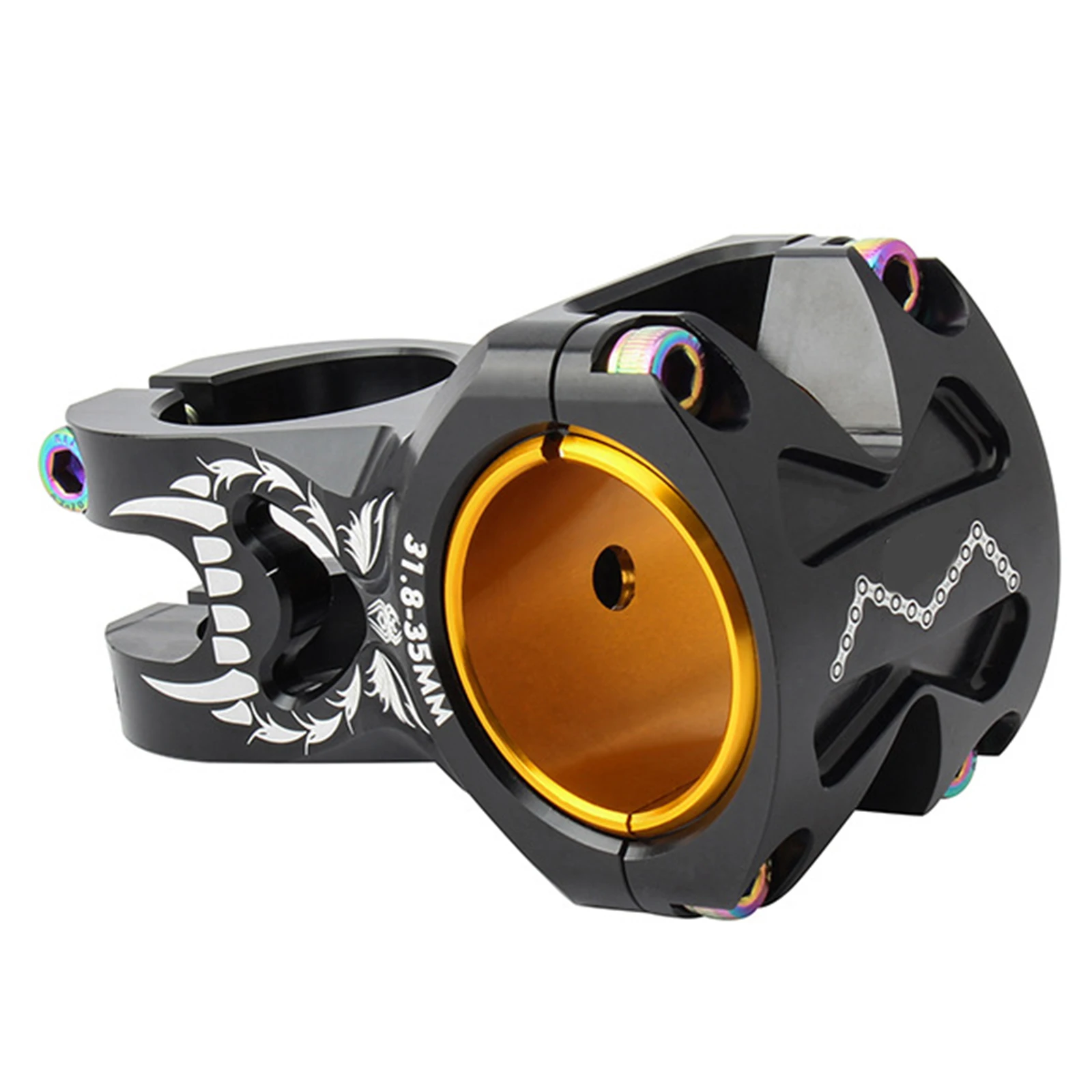 

Road Bike Stem Fixed Gear Cycling Bike Aluminum Alloy Stem for 31.8/35mm Handlebar Cycling Accessory