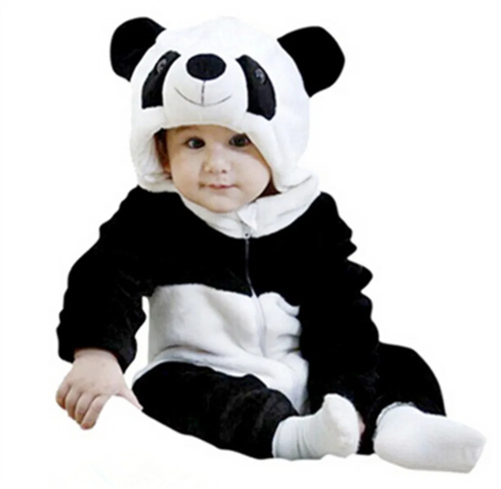 Детский комбинезон с длинным рукавом пандой |