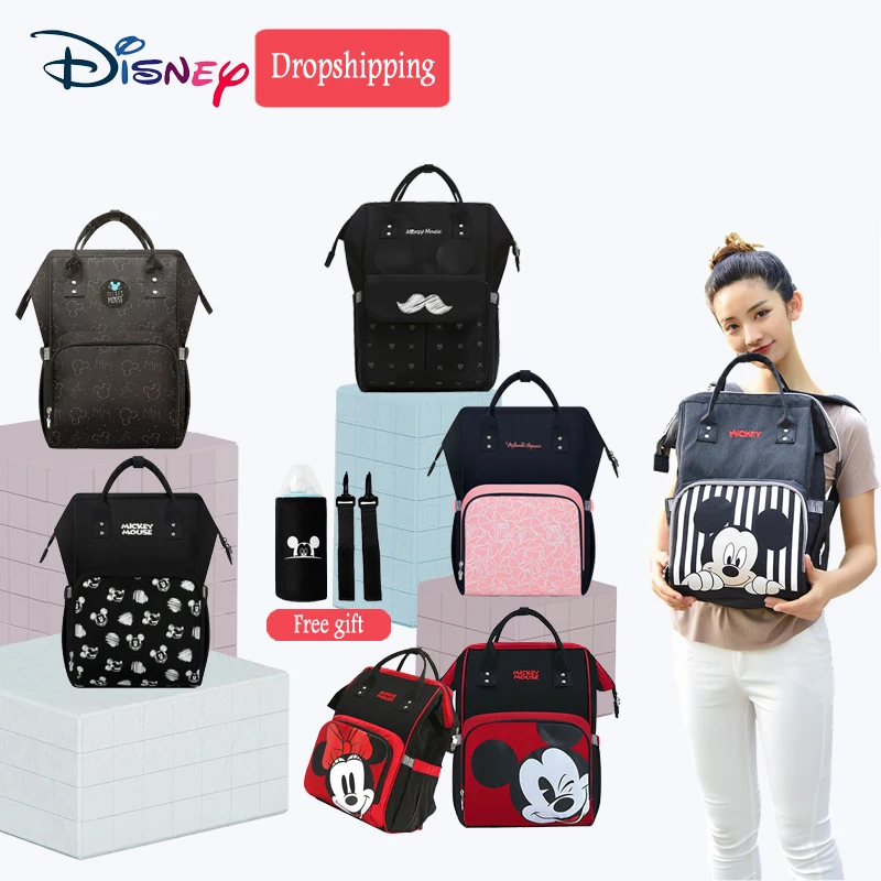 Disney Mommy водонепроницаемый рюкзак для подгузников изоляционный с usb нагревателем