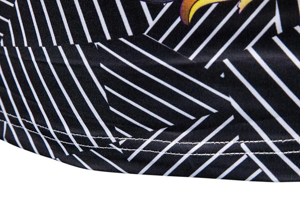 Новинка осени 2019 мужская полосатая футболка большого размера с большим рисунком