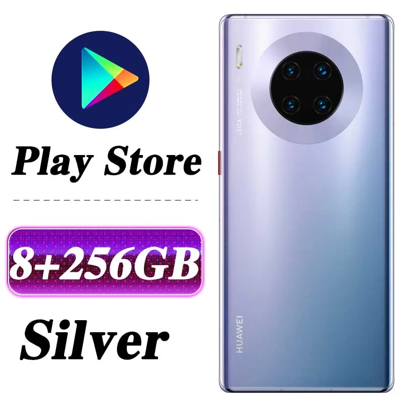 8G 256G Silver HUAWEI mate 30 Pro мобильный телефон 6,53 дюймов Kirin 990 Восьмиядерный Android 10 Встроенный датчик жестов Google play - Цвет: 8G 256G Silver