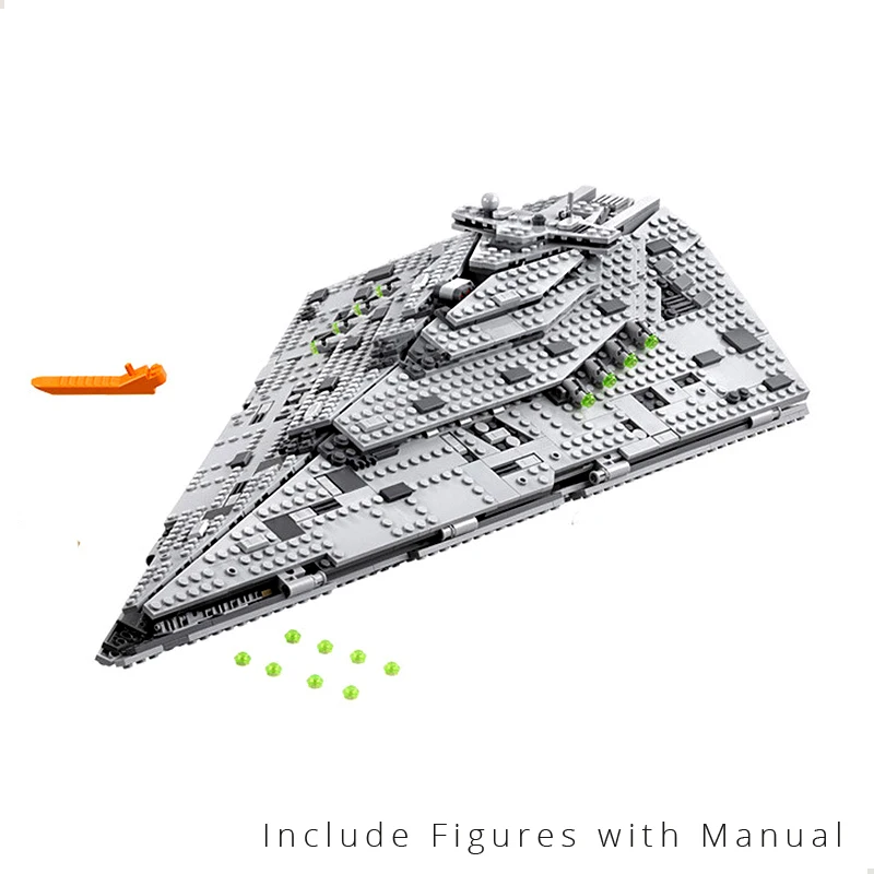 

10901 First Order Star Destroyer Costruzion Model Building Blocks with Figures Compatible with 75190 Star Plan DIY Bricks Toys