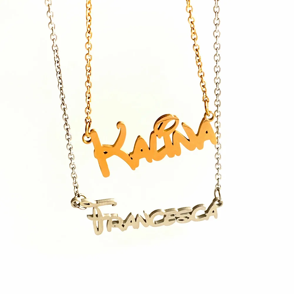 Ожерелье с именем для женщин персонализированное ожерелье кулоном в виде