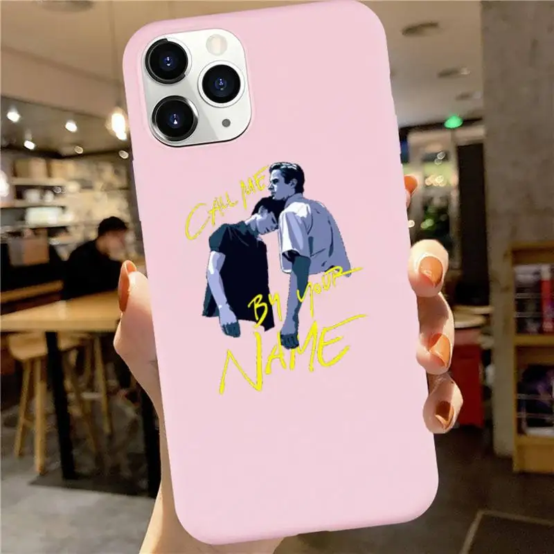 

Call Me by Your Name Phone Case Pink Candy Color for iPhone 6 7 8 11 12 s mini pro X XS XR MAX Plus