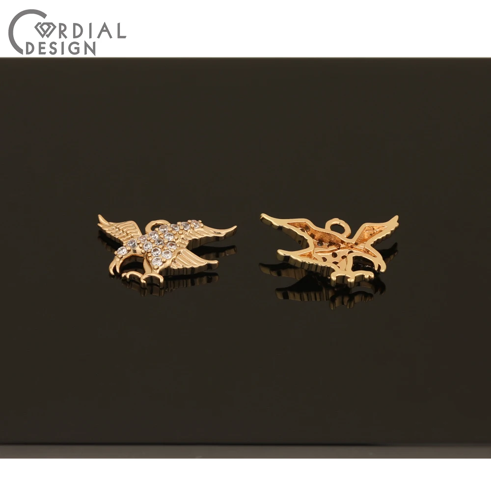 

Cordial Design 50Pcs 13*19MM CZ Charms/Hand Made/Earrings Accessories/DIY Pendant/Jewelry Findings & Components/Earring Making
