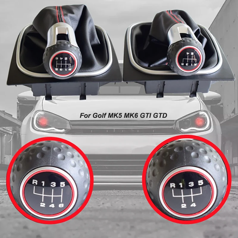 

Кожаная ручка переключения передач для Volkswagen VW Golf 4 5 6 7 MK5 MK6 MK7 R32 GTI