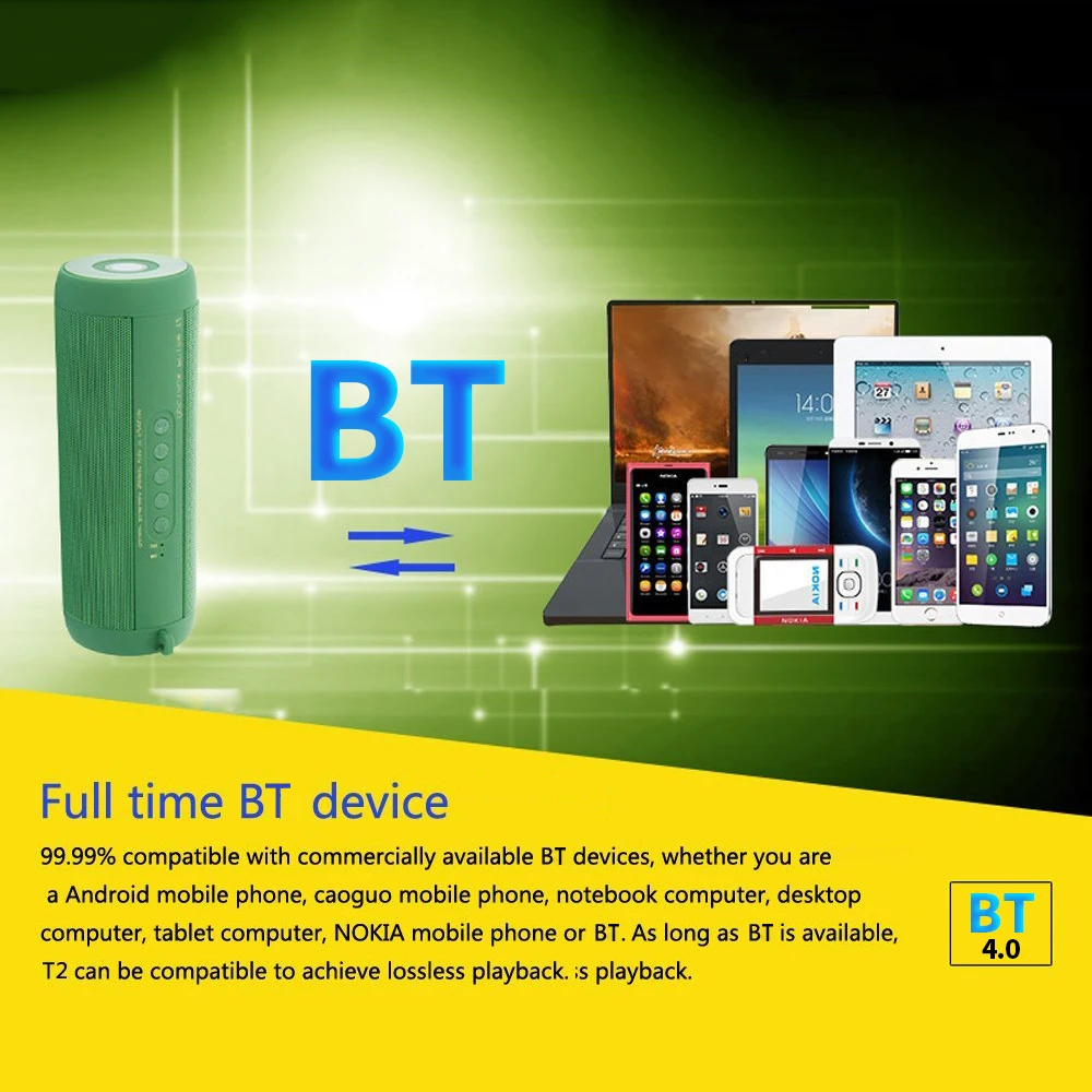 Оптимус Прайм Т2 беспроводной BT динамик Портативный Открытый водонепроницаемый