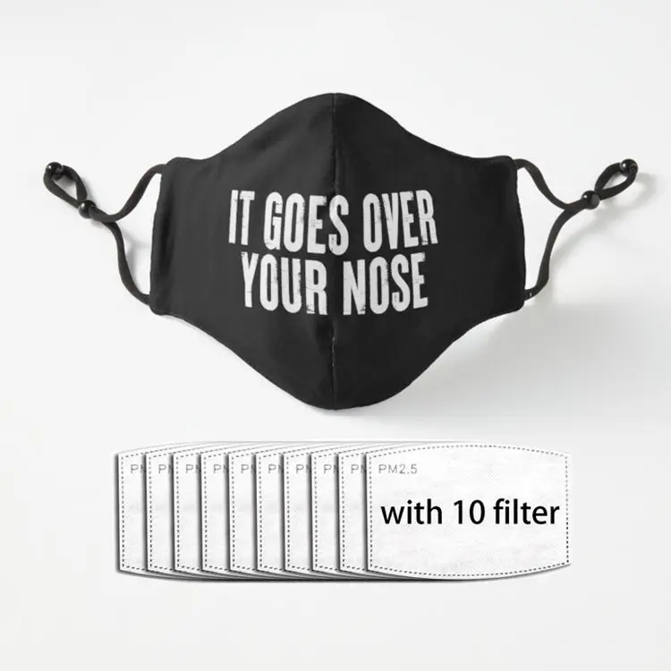 

Маска с рисунком для взрослых It GO Over Your Nose 04 Пылезащитная многоразовая маска для лица из полиэстера