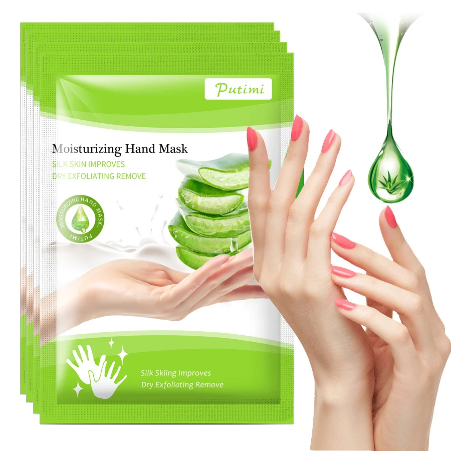 Увлажняющая маска для рук PUTIMI перчатки спа парафиновые отбеливающая против