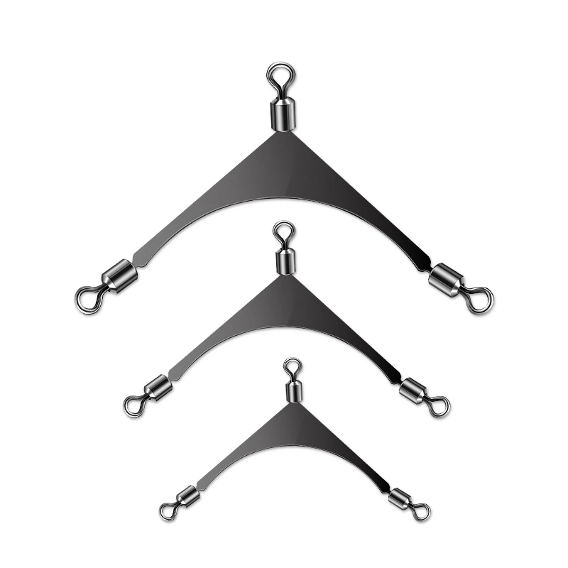 5PCS/Lot American 3 Way Stainless Steel Fishing Jig Head Swivels Rolling Pole Connector Tackle Swivel Accessories |