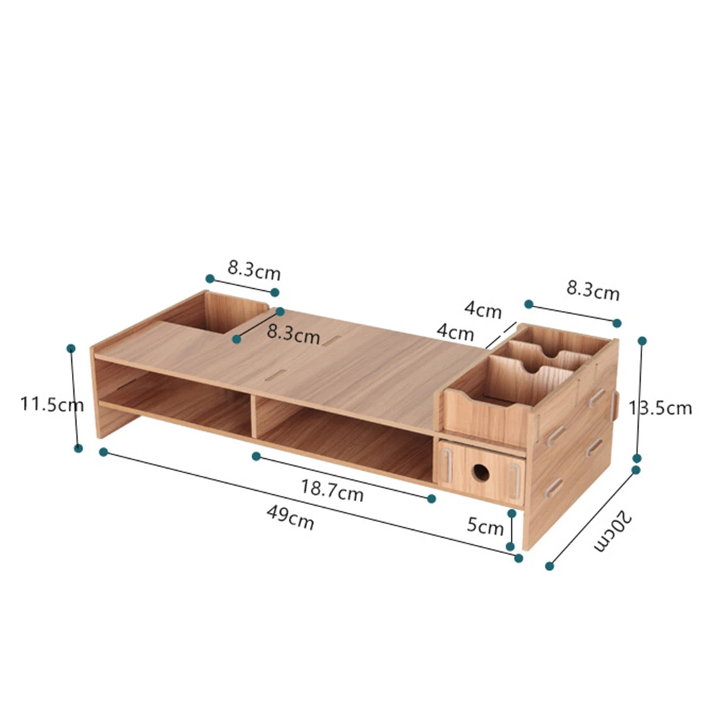 Деревянный Настольный органайзер для компьютерных мониторов сделай сам |