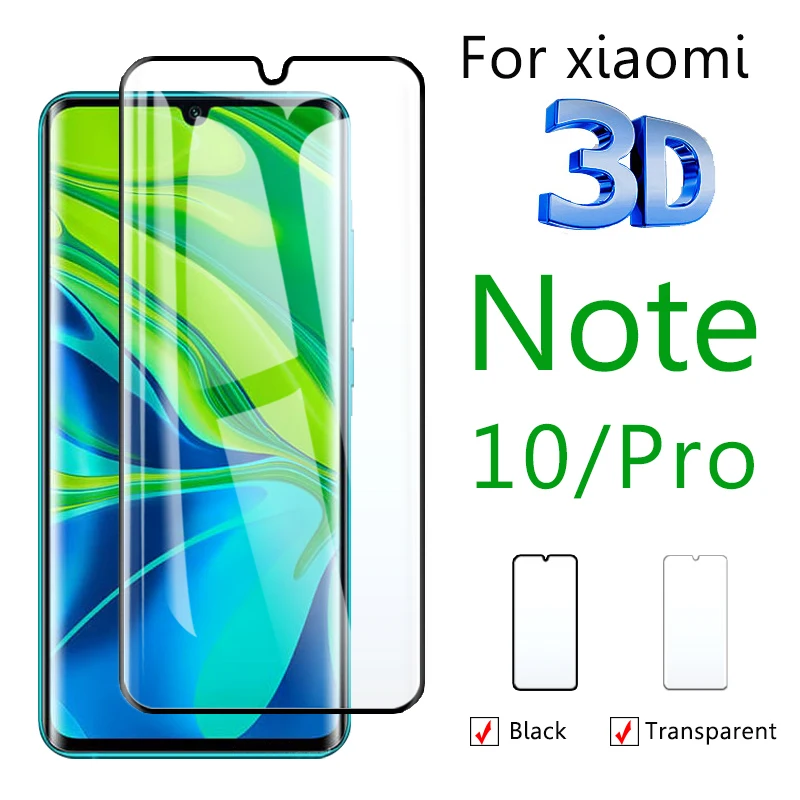 Защитное 3d стекло для Xiaomi mi note 10 cc9 pro закаленное ksiomi xaomi note10 note10pro cc9e защитная