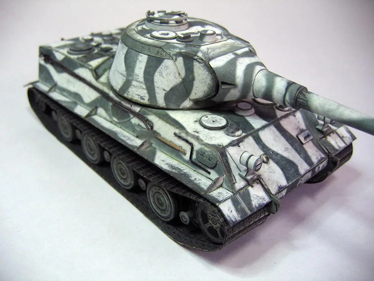 3D модель немецкого льва тяжелый танк сделай сам в масштабе 1:35 карточка из бумаги