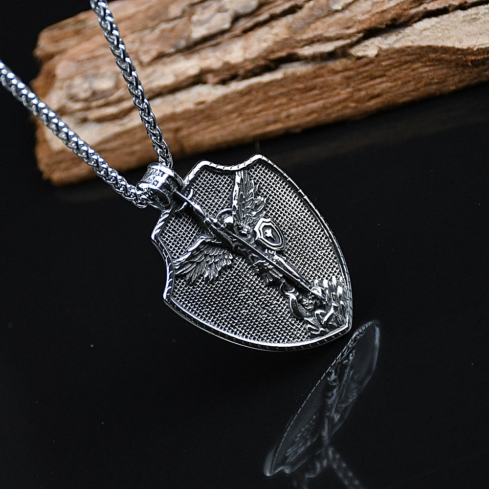 Угловой меч из нержавеющей стали св. Майкл арчанель крест щит молитвенная медаль