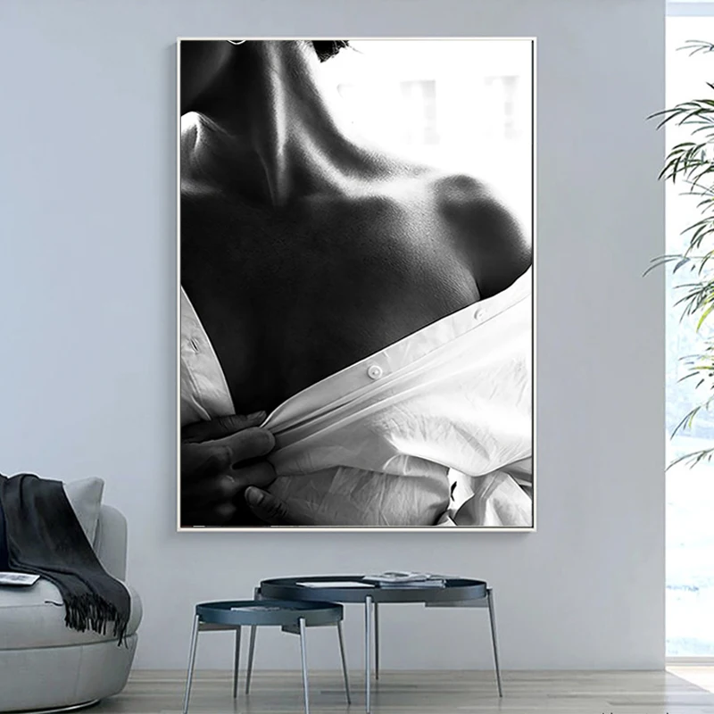 Черно белые женские Shoulde картины маслом на холсте плакаты и принты Cuadros настенные