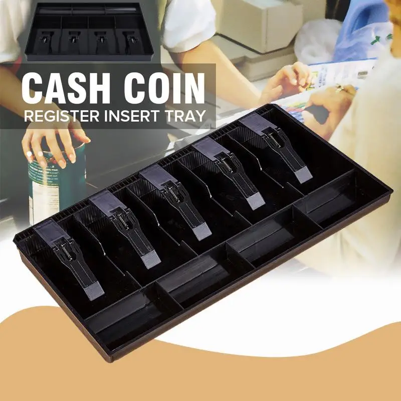 5 Grids 4 Coins Store Cash Drawer Fashionable Stylish Cashier Storage Box Register Money Tray Garage Sales Shop |
