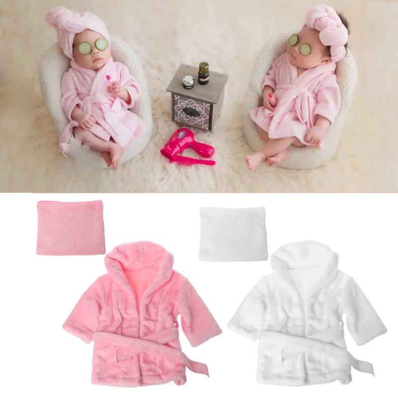 

2021 High-quality Soft and comfortable bathrobe wrapped with newborn photography props and baby photography accessories bathrobe