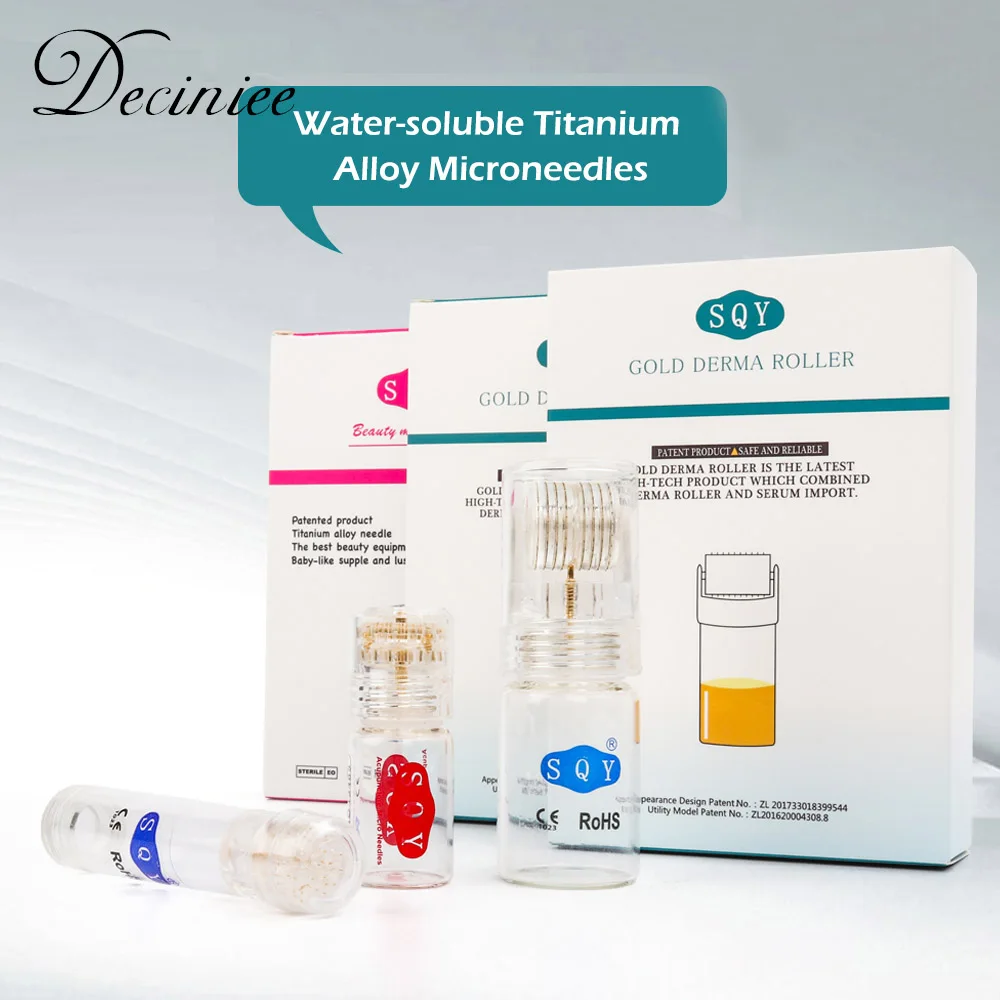 

Best Derma Roller Titanium Tips Microneedle 0.25mm Automatic Gold Derma Stamp Skin Care Anti Aging Serum Injection Reusable