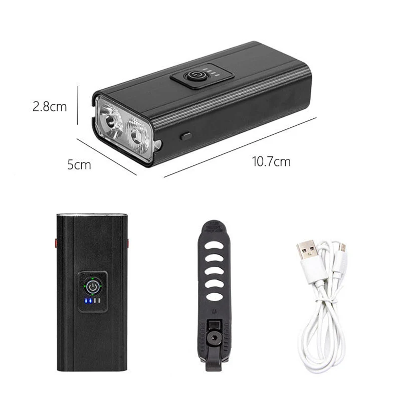 

Bicycle Light Rainproof USB Charging LED 1200 Lumens MTB Front Lamp Headlight Ultralight Flashlight Bike Light Cycling Equipment