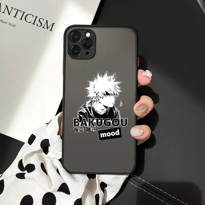 

My hero academia deku bakugou Boku Phone Cases matte transparent For iphone 7 8 11 12 plus mini x xs xr pro max cover