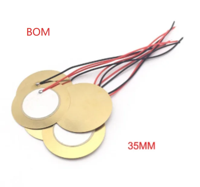 10 шт. пьезоэлектрическая пьезокерамическая пластина пластины диаметром 35 мм для