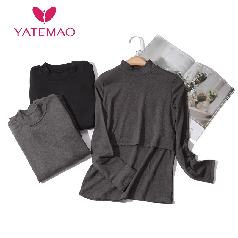 Топы YATEMAO для беременных одежда сна кормящих матерей Одежда Пижама женщин без