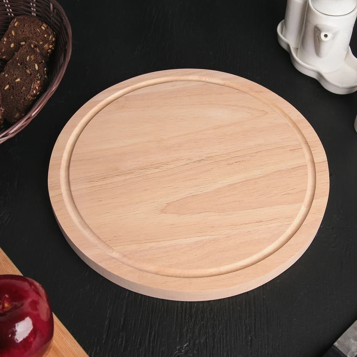 Доска разделочная круглая d=36 см Дубрава массив дуба|Измельчающие блоки| |