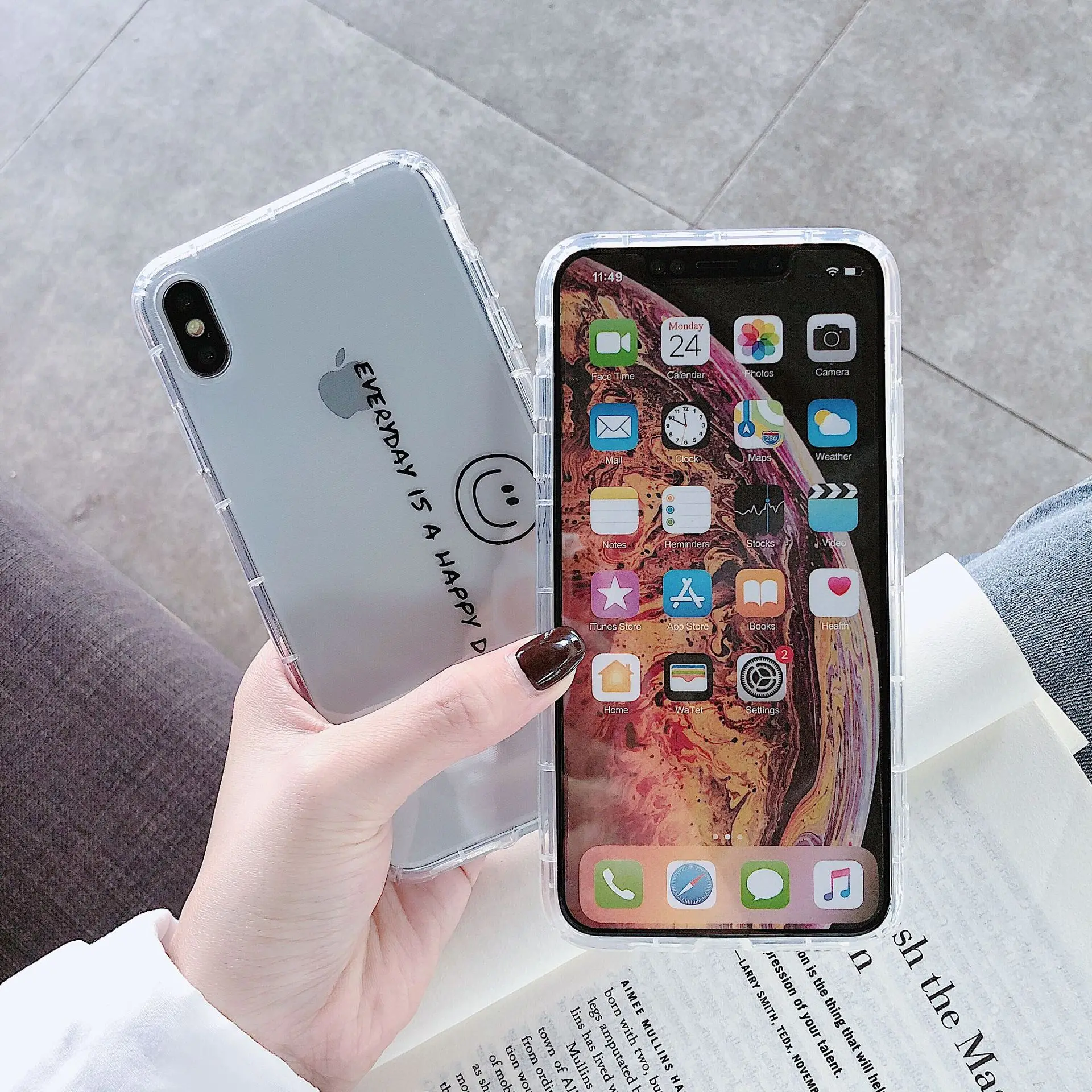Роскошный прозрачный милый корейский чехол для iPhone X XS XR Xsmax 7 Puls 6 6S 8 Чехлы Ретро