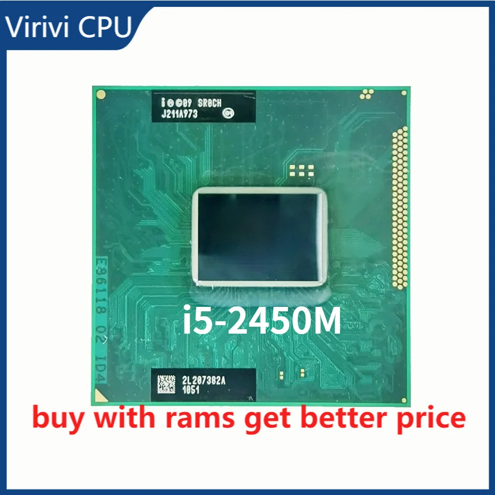 Процессор Intel Core i5-2450M i5 2450M SR0CH двухъядерный 4-поточный ЦПУ 2 5 ГГц 3 Мб 35 Вт разъем G2 /