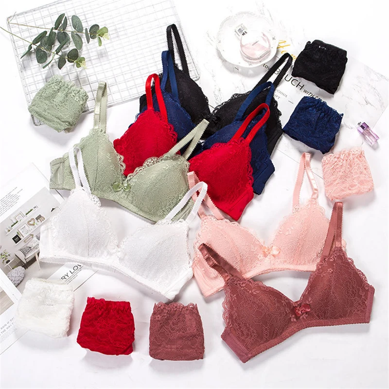 Комплект женского нижнего белья NoEnName_Null кружевной бюстгальтер без косточек