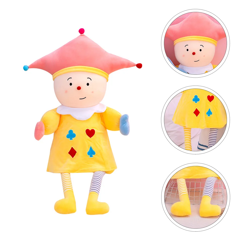 

1Pc Lovely Clown Durable Cotton Doll Children Birthday Gift Yellow