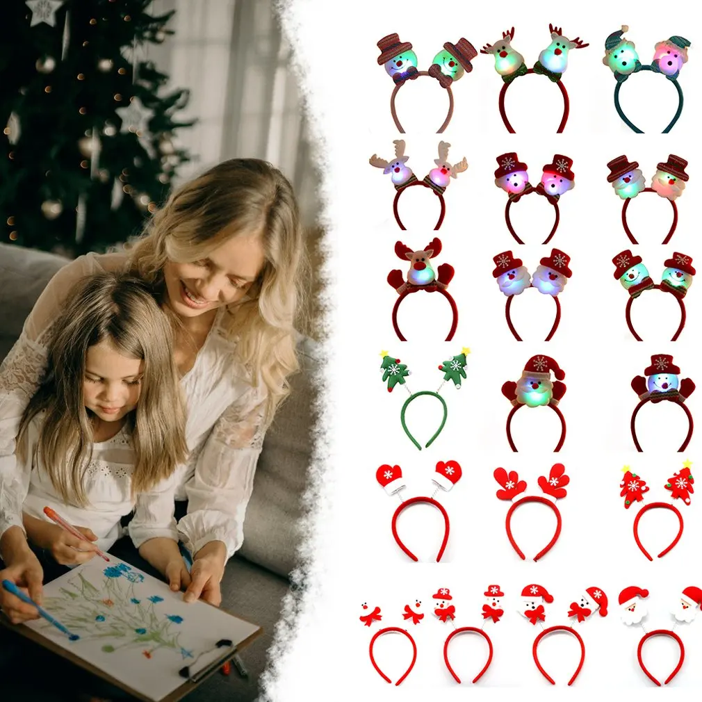 Accesorios navide&ntilde;os para el cabello, 1 Uds., fiesta de Navidad, regalo de Navidad para ni&ntilde;os y adultos, accesorios de joyas para el pelo-0