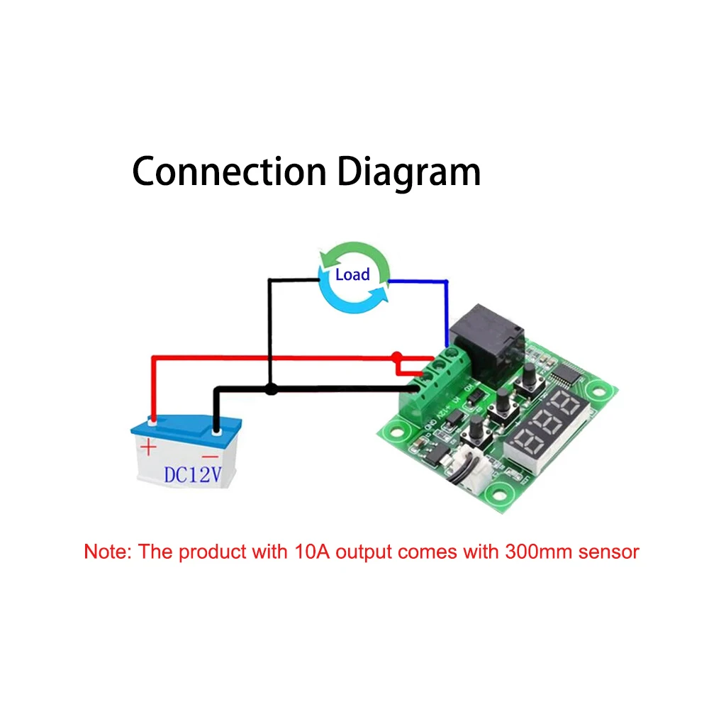 Плата контроля температуры W1209 микро электронная высокоточная NTC Сенсорная