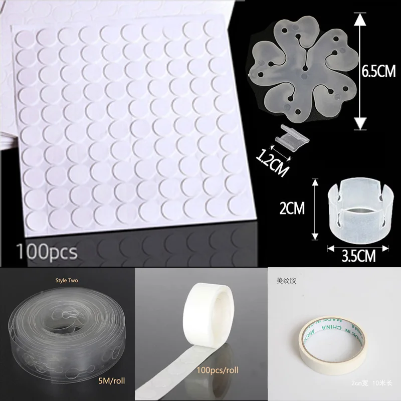 Цепочка для воздушных шаров 5 м ленточный зажим | Дом и сад