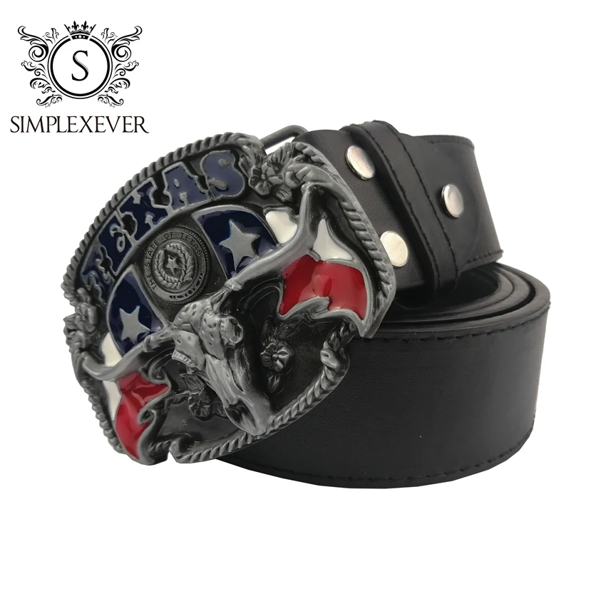 

Металлическая пряжка для ремня Texas Bull Head с ремнем в качестве мужского новогоднего подарка Пряжка для мужского ремня Прямая поставка
