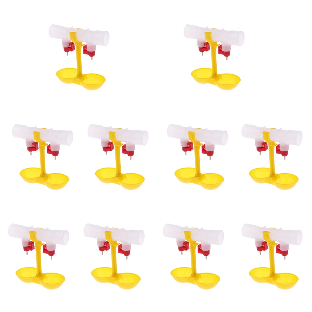 10x клетка для птицы двойной чашки автоматическая поилка питьевой кур|Игрушки