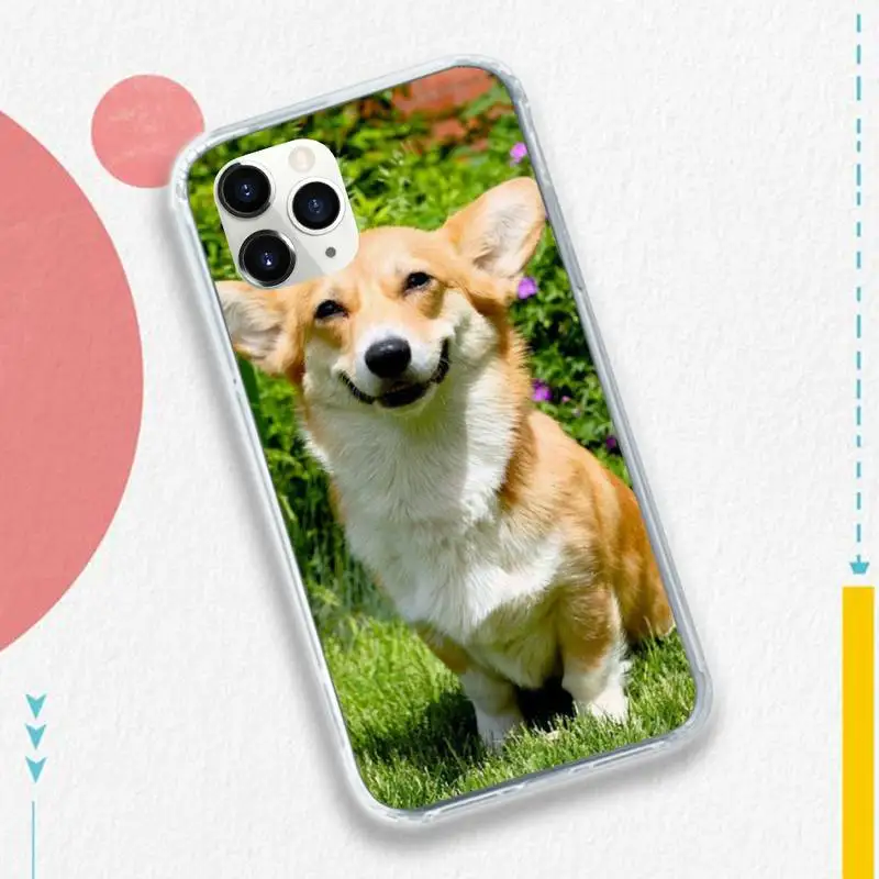 

Corgi cute dog lovely animal Phone Case Transparent soft For iphone 5 5s 5c se 6 6s 7 8 11 12 plus mini x xs xr pro max